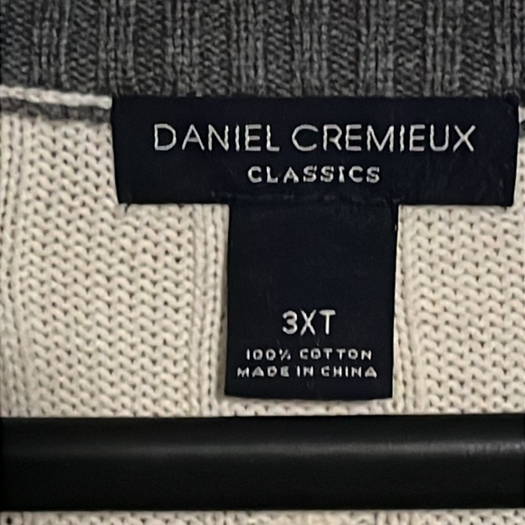 Daniel Cremieux Cream Cableknit sweater. 3XL - Picture 4 of 8